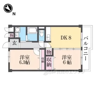 カーサ・クボ【2階】の間取り