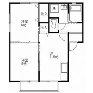 サンガーデンオヤマC【2階】の間取り
