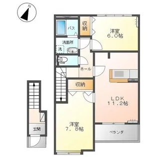 オアシス【2階】の間取り