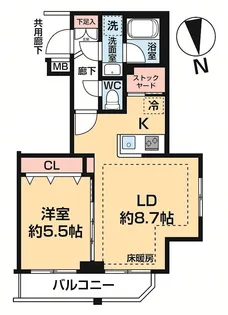 ARCOBALENO UMEYASHIKI【4階】の間取り