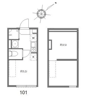 ハーモニーテラス志村【1階】の間取り