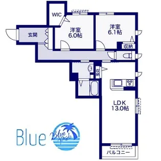 エクラシエ茅ヶ崎【2階】の間取り