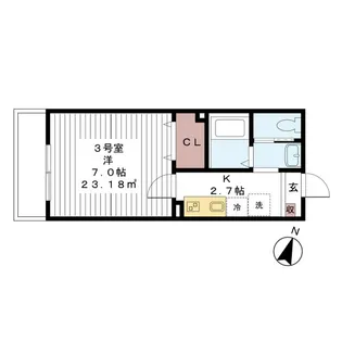 リブフラット小岩【1階】の間取り