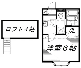 タウンテラス野沢B棟【2階】の間取り