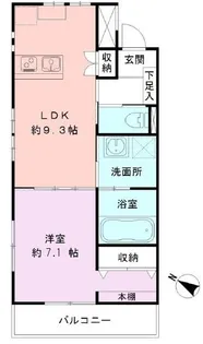 フェルディ女池西【3階】の間取り