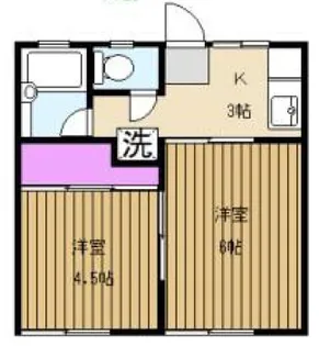 富士ハイツC号棟【1階】の間取り
