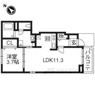 ラルジュエスト【1階】の間取り