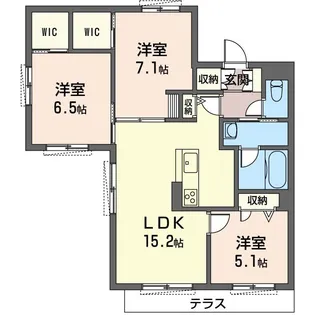 Harvest Shonan B【1階】の間取り
