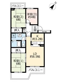 URうらわイーストシティけやき街【2階】の間取り
