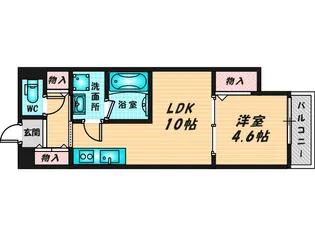 ルクレール菱屋【3階】の間取り