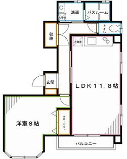 ルームズ【2階】の間取り