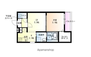 フジパレス新中通III番館【3階】の間取り