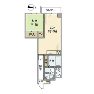 ヴェラハイツ吾妻橋【5階】の間取り