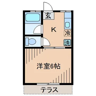 シティーハイム吉川【1階】の間取り