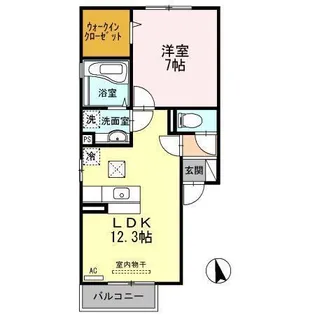 セジュールCWII【1階】の間取り