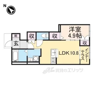 ラグリシーヌA棟【1階】の間取り