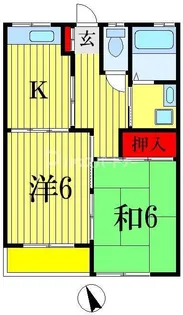 第2コーポ黒砂台【2階】の間取り