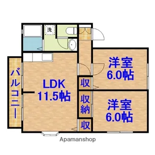 サンライフローレル【1階】の間取り