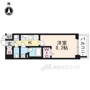 ベラジオ雅び京都西院【3階】の間取り