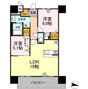 Park Avenue East【8階】の間取り