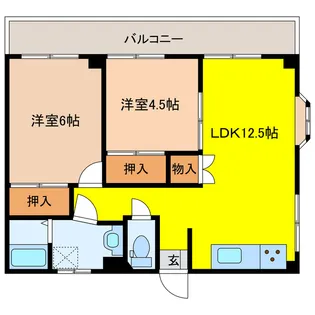 リバーサイドハイツ【2階】の間取り