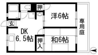 キクノハイツ【1階】の間取り