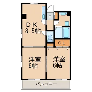 Rグレイスマンション【2階】の間取り