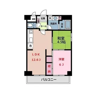花見屋第2ビル【6階】の間取り