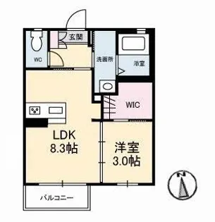 ダンディライオン防府 C棟【2階】の間取り