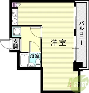 ダイアパレス神戸水木通弐番館【5階】の間取り