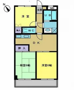 サンホワイト富士見が丘【6階】の間取り