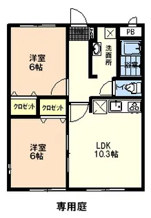 ディアコートつくば【2階】の間取り