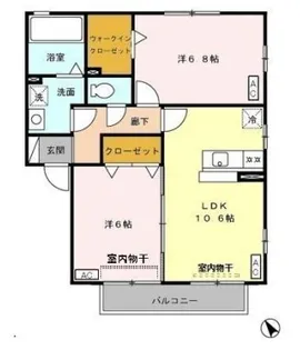 リビングタウン上野台【2階】の間取り