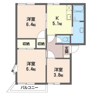 パークサイドドエルA棟【2階】の間取り