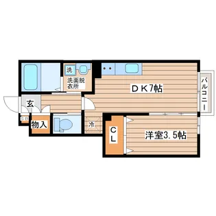 キャトルセゾン【1階】の間取り