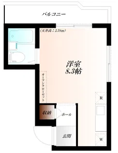 メゾンソレイユ WiFi対応【1階】の間取り