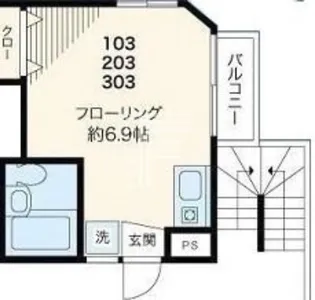TCRE早稲田【1階】の間取り