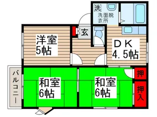 ア-バンヒル沼南B棟【2階】の間取り