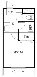 グランディール矢三D【2階】の間取り