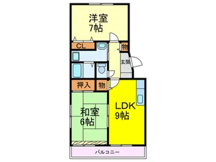 テルヌーラ高木II【2階】の間取り
