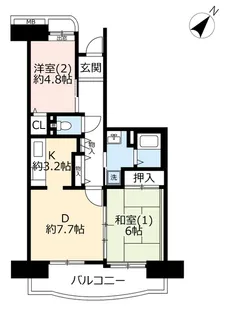 URコンフォール南浦和【5階】の間取り