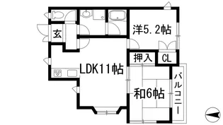 ストークハイツ旭丘A【1階】の間取り