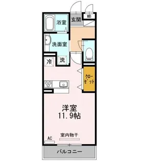 クレール西の庄【3階】の間取り