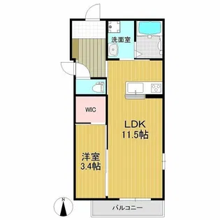 アルクスナバタ一番町【2階】の間取り