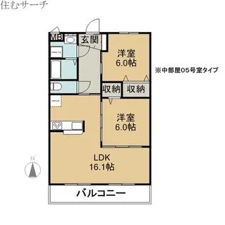 エムズフレッチェ【1階】の間取り
