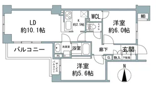 クレストフォルム錦糸町【5階】の間取り