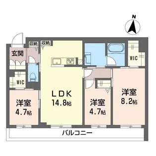 ラパン ド フォレ【3階】の間取り