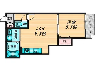 Alivio東大阪East【3階】の間取り