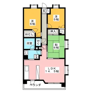 ライオンズグローベル川口ラフィナシティ【10階】の間取り