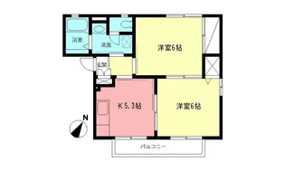 リヴィエール御殿B【2階】の間取り